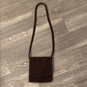 The Sak Brown Crochet Crossbody Bag